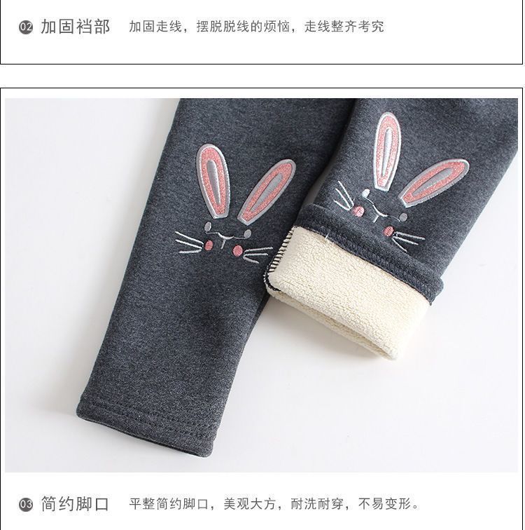 女童加绒裤子外穿打底裤冬季童裤宝宝加绒一体绒中小儿童长裤潮详情9