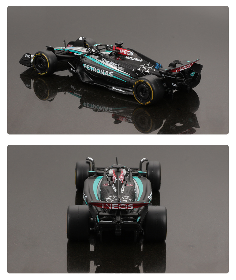2024 1:43 scale simulation Mercedes-Benz w15 racing car model alloy car model AMGF1 formula toy wholesale pic 8