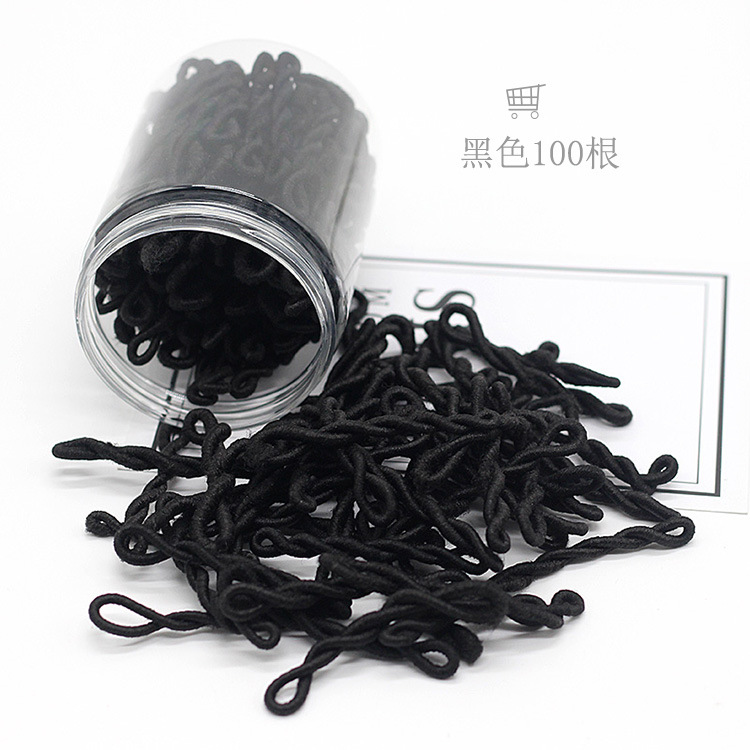 老式艳红皮筋简约黑色发绳橡皮筋高弹力成人扎头发头绳女发圈批发详情8
