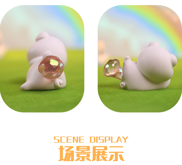 Rainbow PP small lamp decoration, creative cartoon desktop resin, cute and healing birthday gift decoration for your girlfriend pic 11