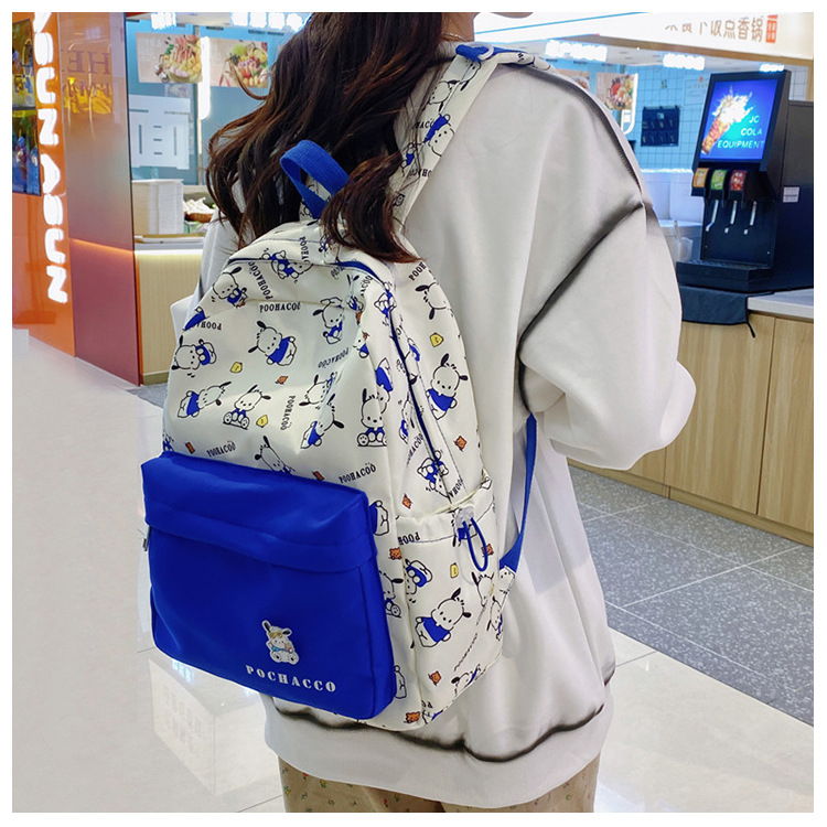 New cute cartoon Sanrio Pacha Dog backpack, a lightweight schoolbag for junior and senior high school students with cartoon comics pic 19