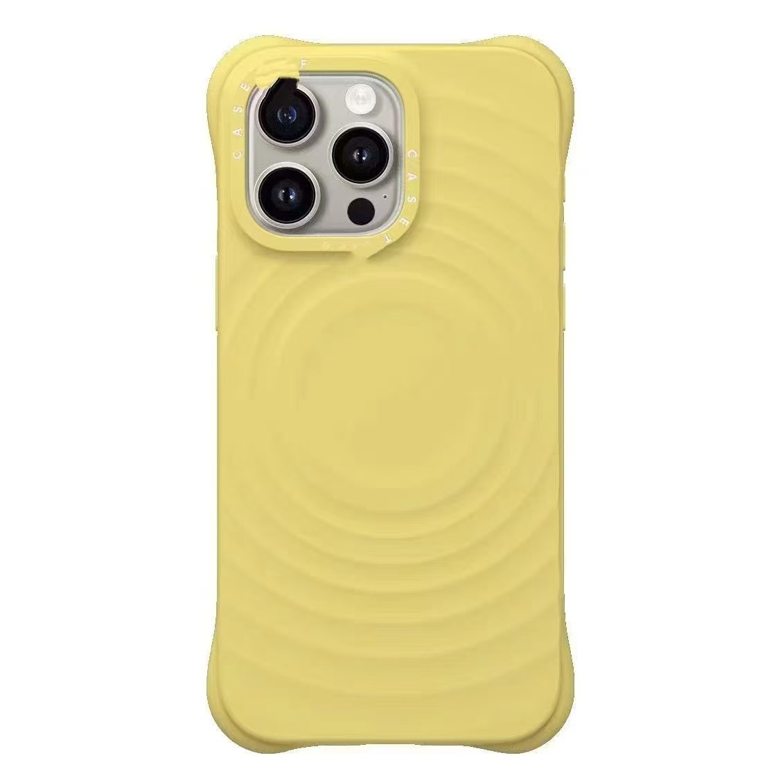 caseti collaboration pure black and white wavy phone case MagSafe magnetic iphone16 silicone protective case pic 6