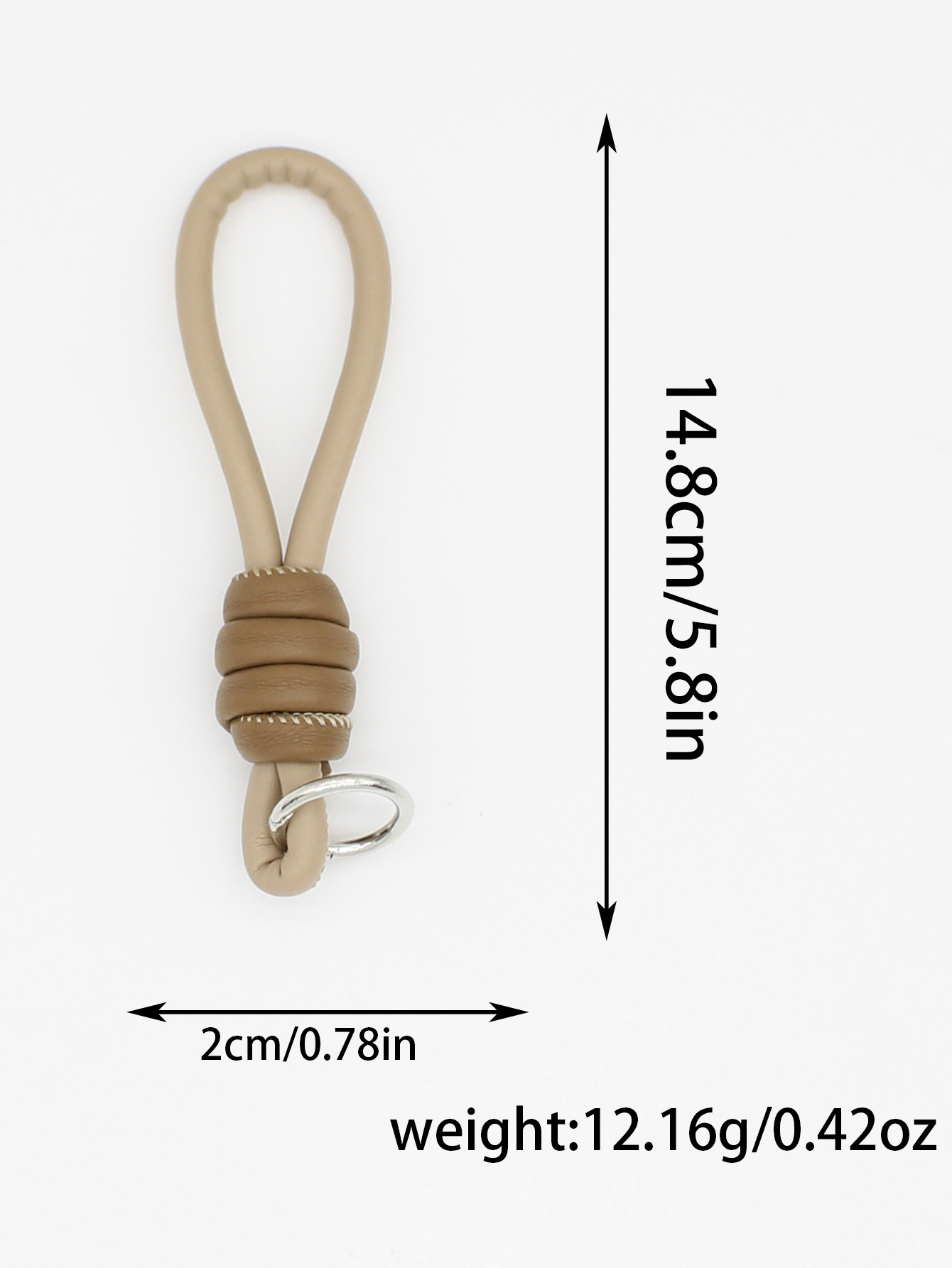 新款简约高级小红书diyPU皮质编织挂件手腕绳钥匙扣包包挂件批发详情14