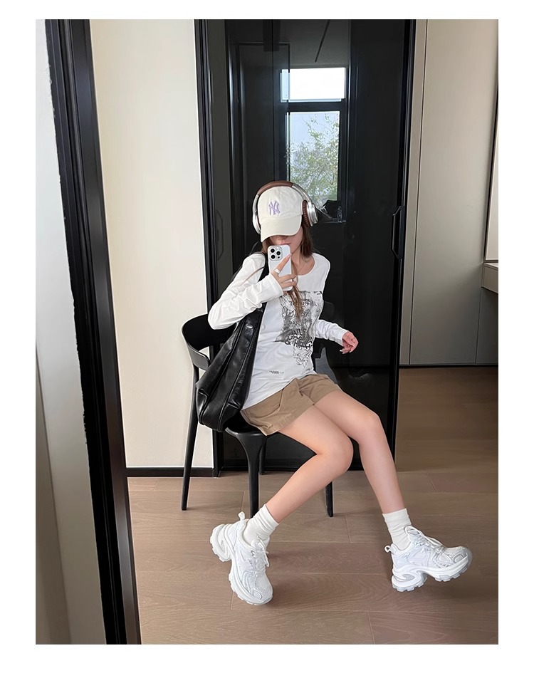 7.5cm增高哦~之可厚底增高老爹鞋女2025春季新款网面透气休闲鞋详情27