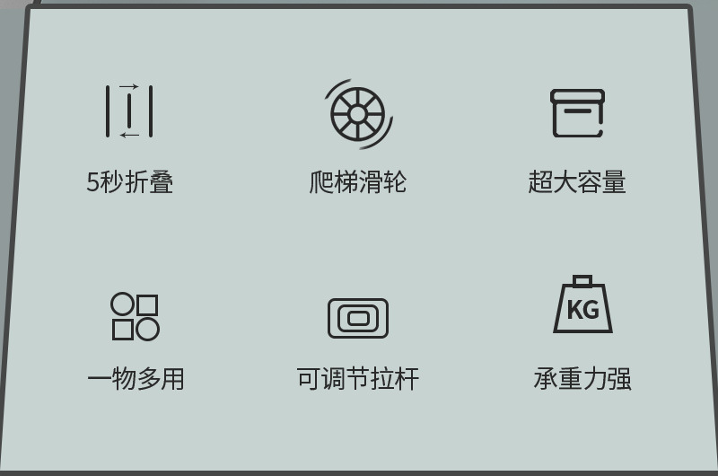 露营小推车摆摊收纳折叠行李箱家用购物小拉车储物整理拉杆买菜车详情3