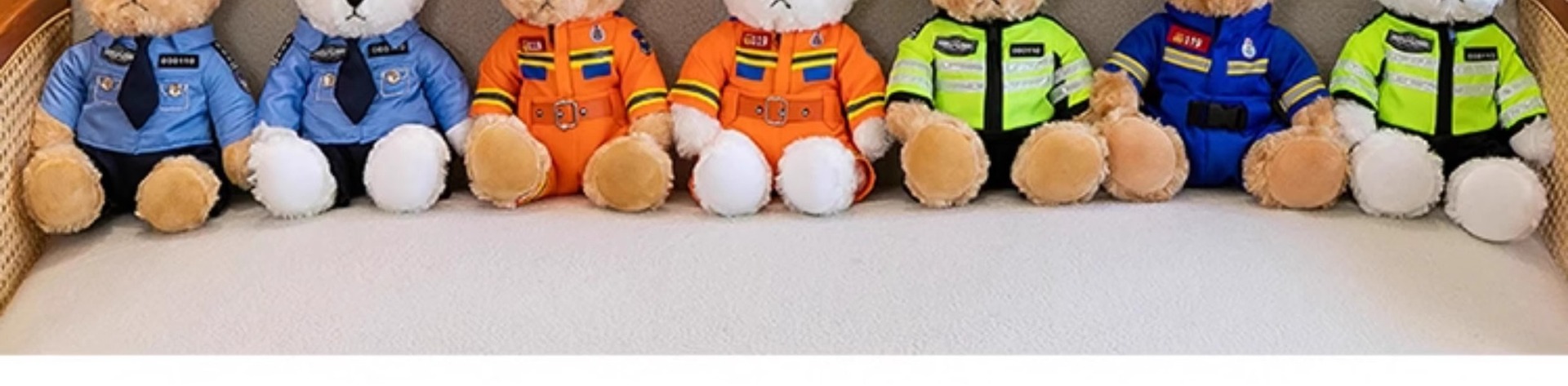 警察小熊公仔可爱消防员警官反光骑行服毛绒玩具礼物交警小熊玩偶详情18