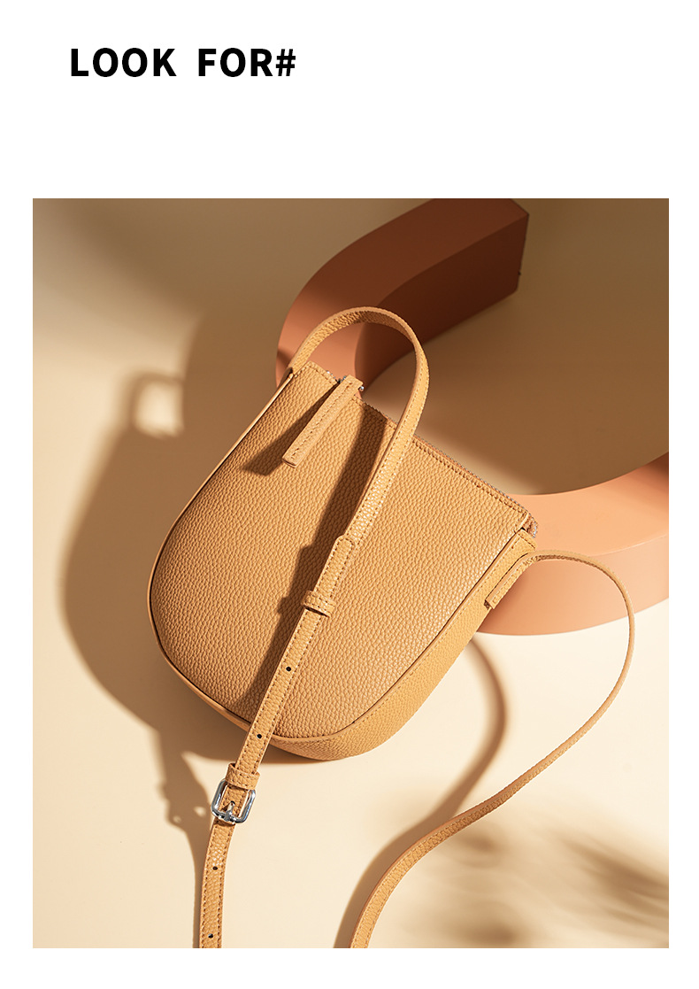 新款真皮大容量韩版手机包 高级感时尚百搭牛皮单肩斜挎小包包女详情10