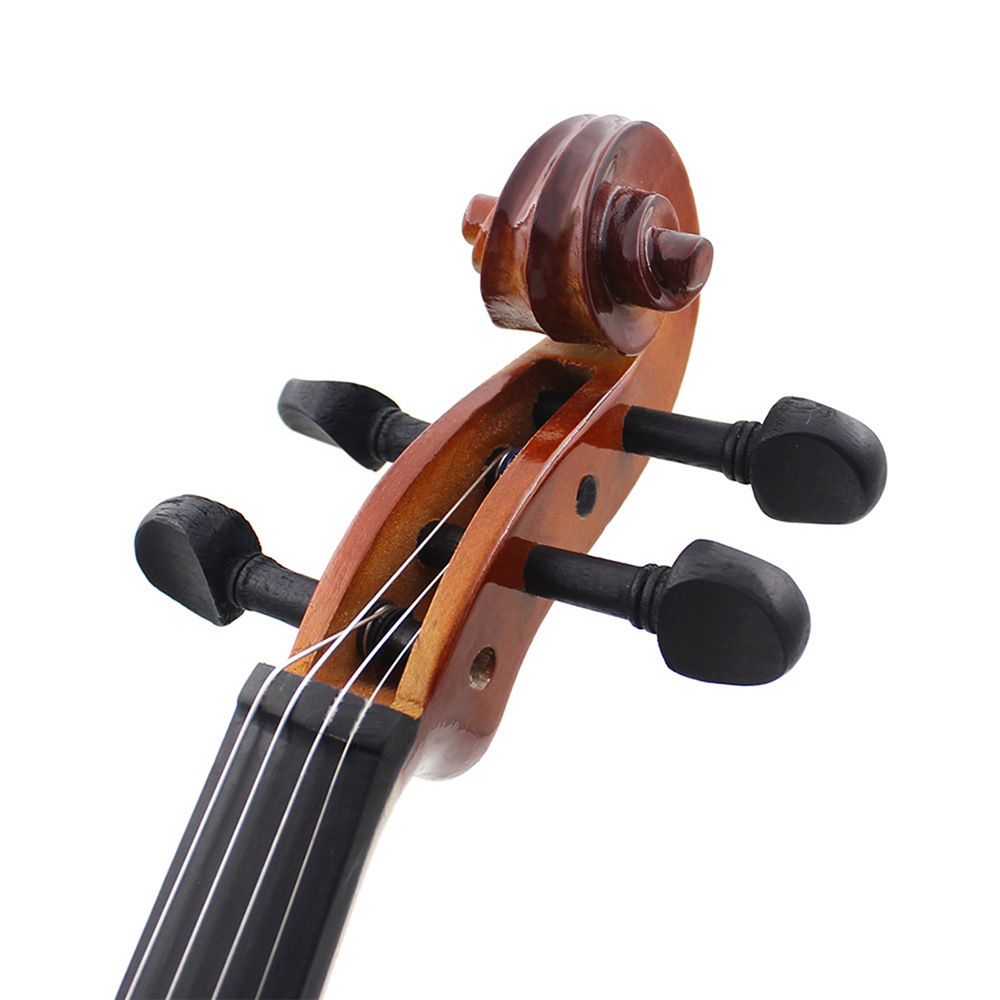 Natural color solid wood violin beginner practice 4/4 violin popularization for adults and children Violin pic 13