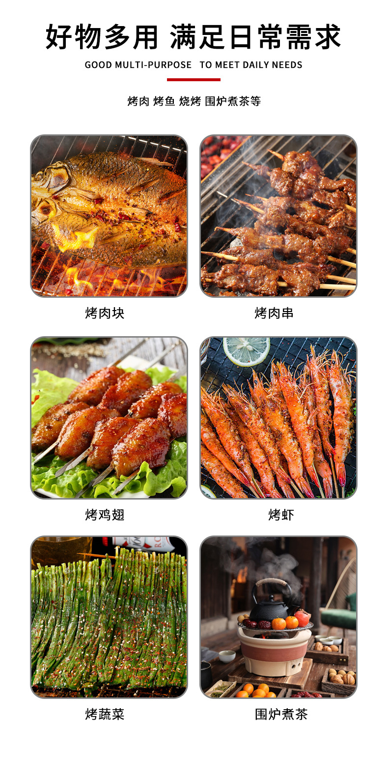圆形不锈钢烧烤网带手柄围炉煮茶网韩式碳炉烤肉网片家用商用篦子详情7