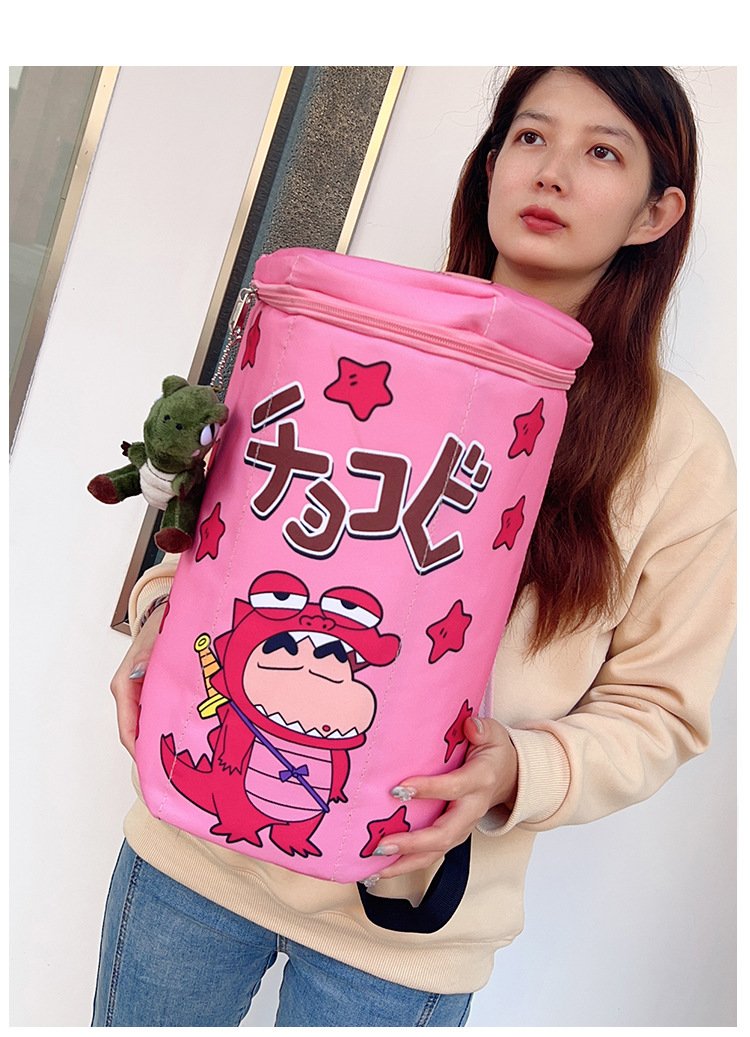 New cute schoolbag, Crayon Shin-chan, Little Crocodile box, large-capacity three-dimensional bucket bag, backpack, racket bag, trendy back pic 19