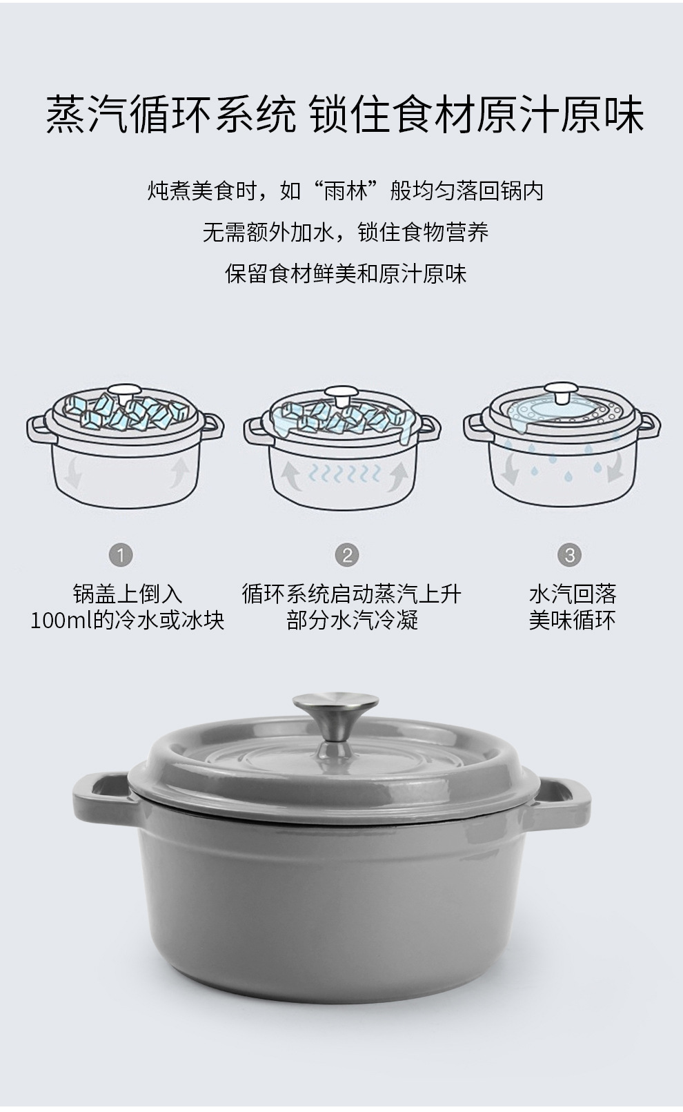用不粘锅珐琅锅用炖锅经典铸铁锅砂锅煲汤锅双耳汤锅礼品锅批发详情7