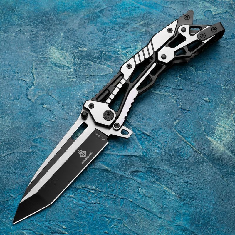 Multi-functional mechanical knife, wilderness survival knife, outdoor camping tool, all-stainless steel folding knife, folding knife delivery pic 6