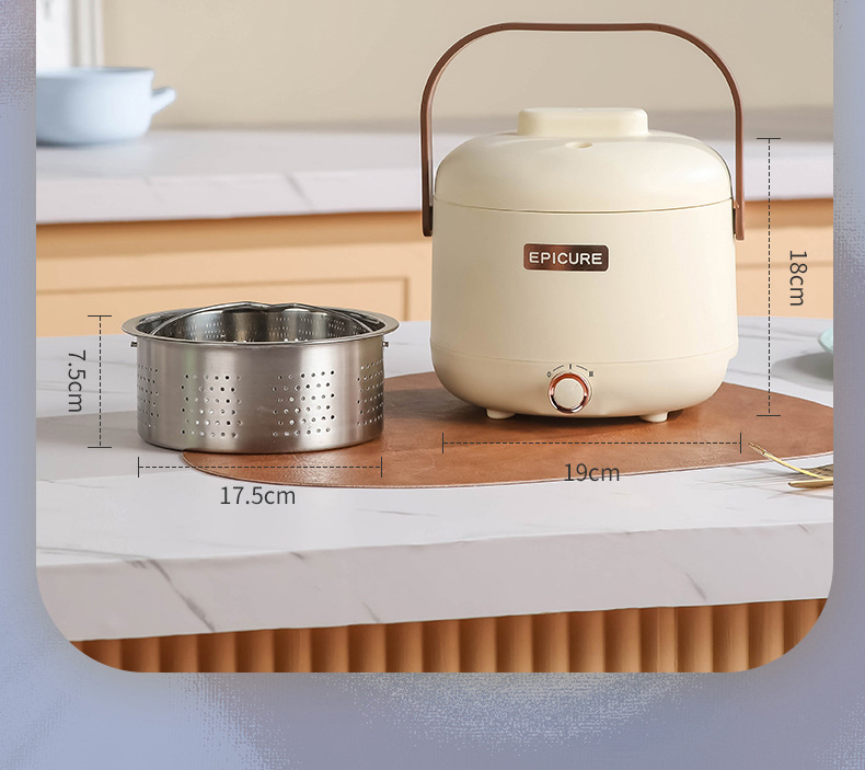 厂家直销多功能迷你电饭煲家用一人电煮锅蒸煮一体不粘锅小锅批发详情31