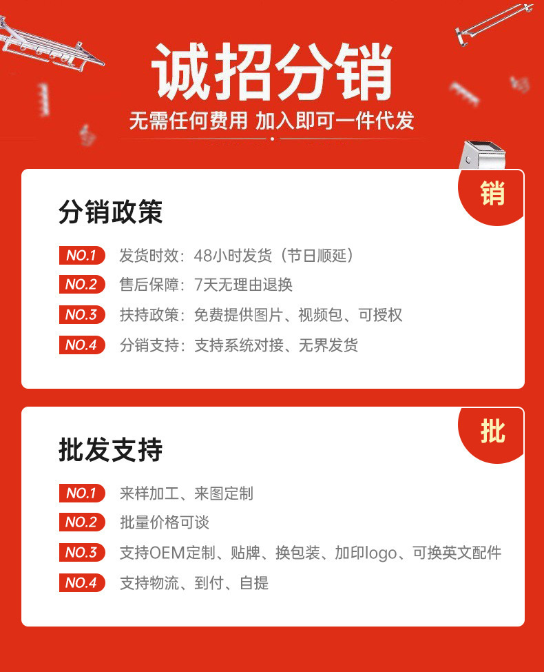 免打孔伸缩晾衣架小型壁挂式折叠晾晒架墙上真空吸盘衣架收纳挂杆详情1