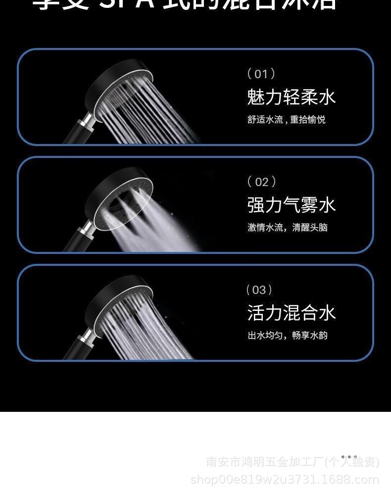 Donut small back basket, all-copper gun, grayish-white shower, illuminated 360 rotation, intelligent constant temperature digital display shower head set pic 7