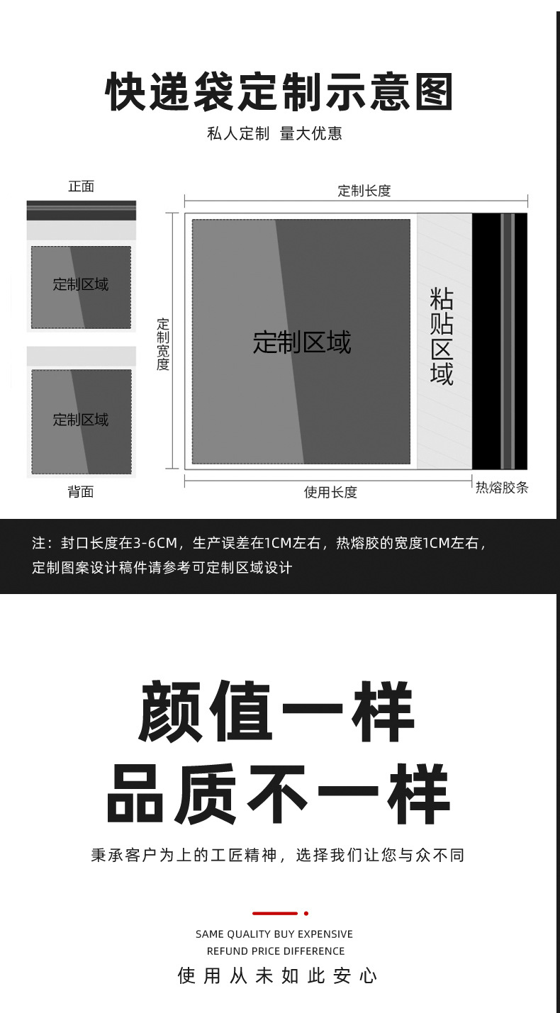 Wholesale of express packaging bags, black and white express packaging bags, self-adhesive logistics packaging bags, customized wholesale pic 6