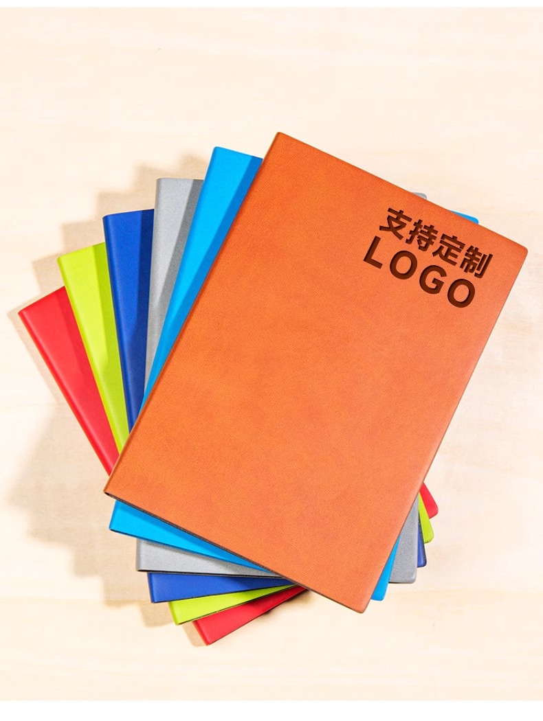 Customized soft leather notebooks with logo printing, free engraving, diaries, business office meeting record books, and custom-made notebooks pic 6