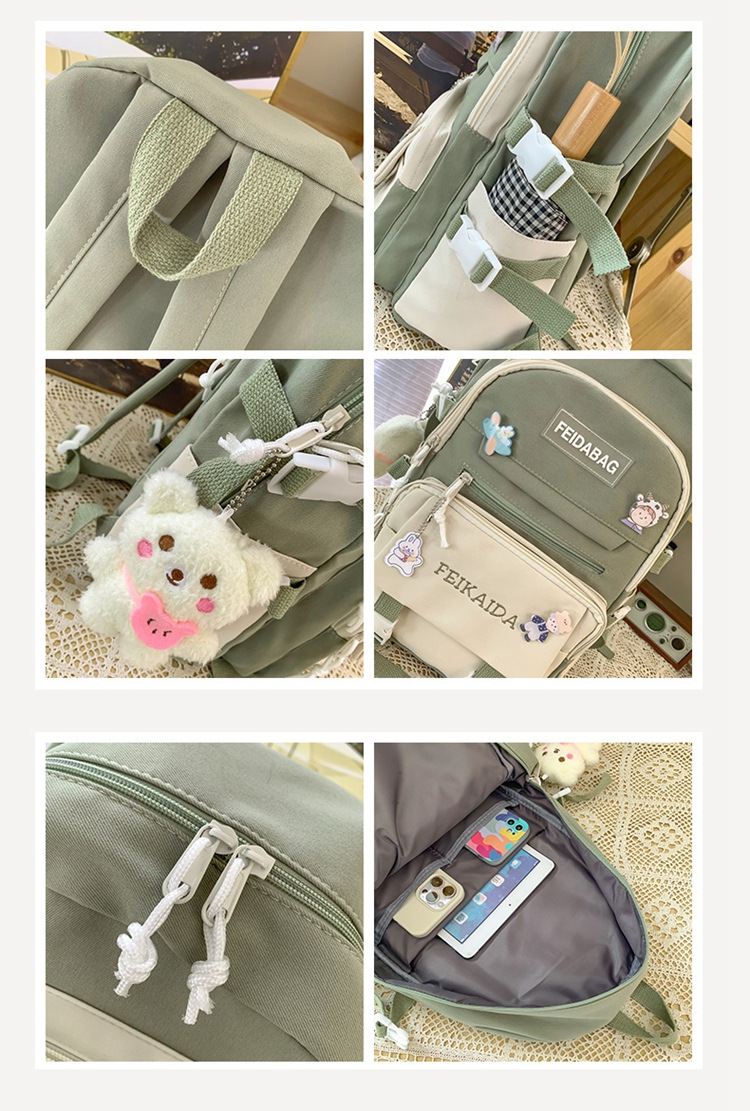小清新书包女初中生高颜值可爱小学生双肩包中学生大容量轻便背包详情23