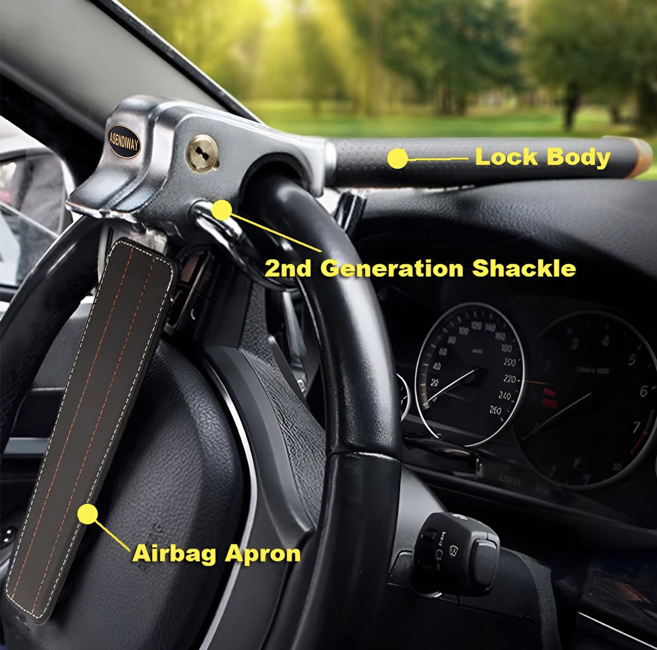 Car steering wheel lock, car safety lock, CE certified, Amazon pic 17