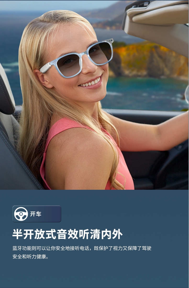 AI translation Smart Bluetooth Glasses GS07 for cycling, driving, listening to music, making calls, and changing light lenses for both indoor and outdoor factories pic 17