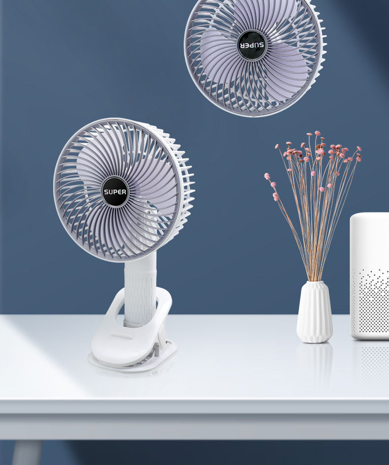 usb charging small fan, wall-mounted desktop mini handheld electric fan, outdoor home dormitory portable clip fan pic 8