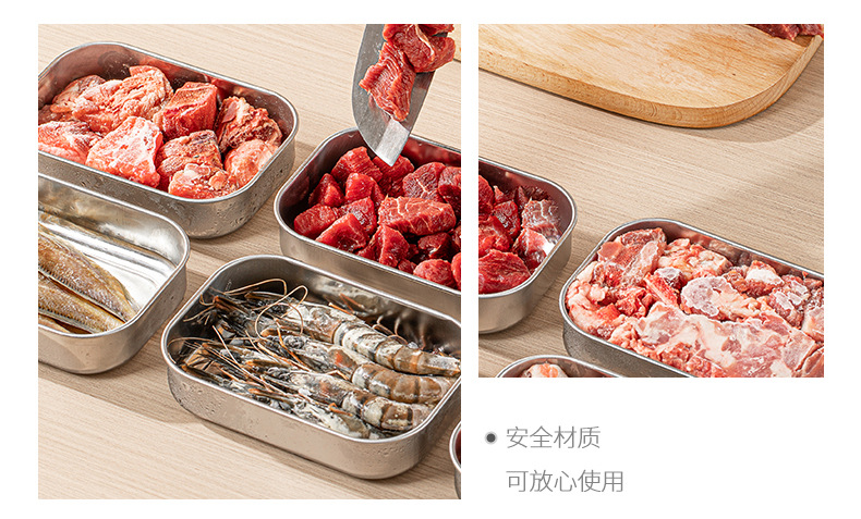 日本进口不锈钢保鲜盒密封碗带盖便当盒冰箱冷藏食物盒厨房保鲜碗详情18