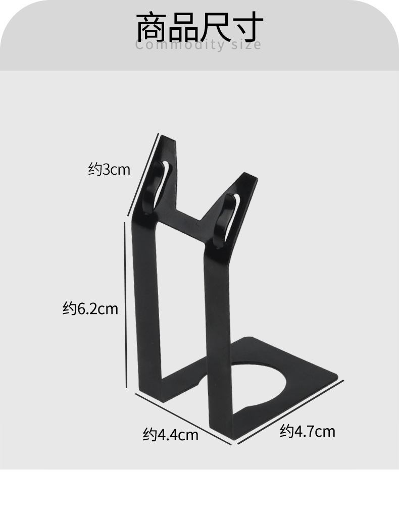 Extended L-shaped metal tag POP price tag holder, price tag holder base, bread standing mini baking label holder, baking counter standing price tag holder, pastry product description booth, dessert display stand, small metal sign, stable pic 3
