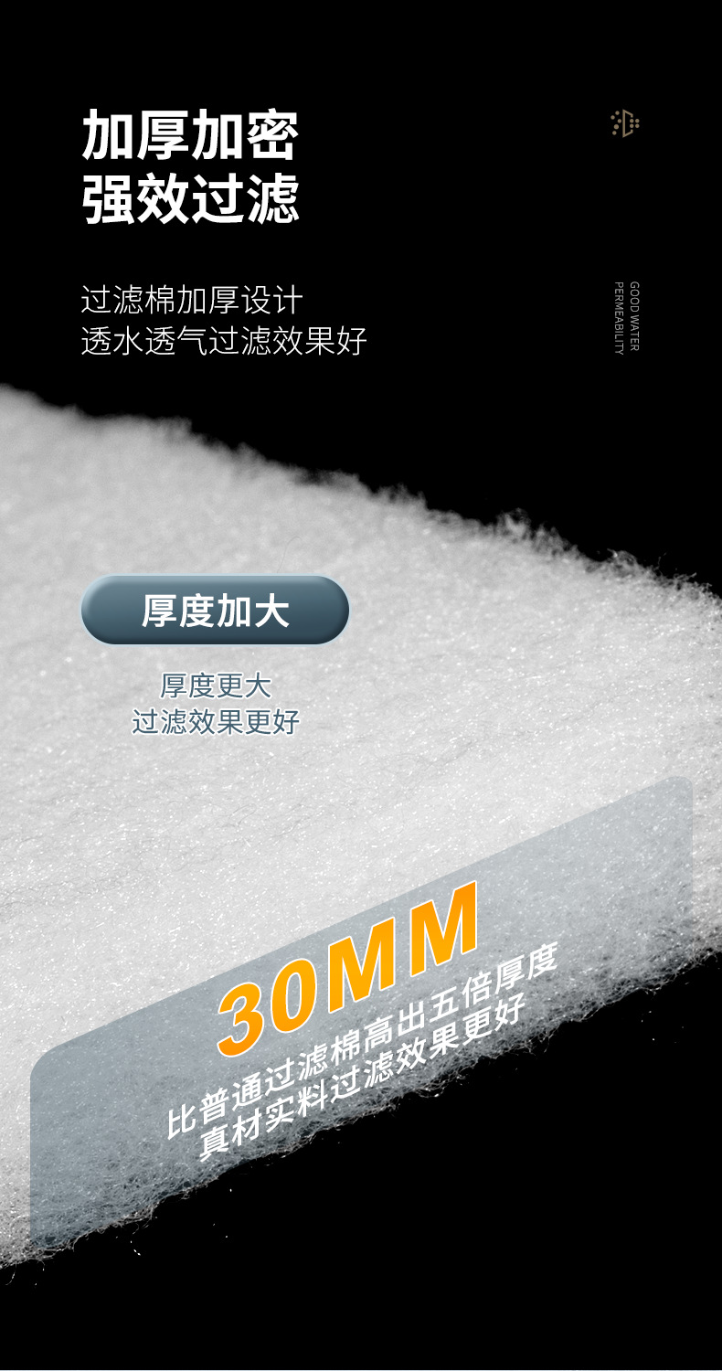 鱼缸过滤棉白棉生化棉加厚高密度水族过滤棉鱼池海鲜过滤材料海棉详情10