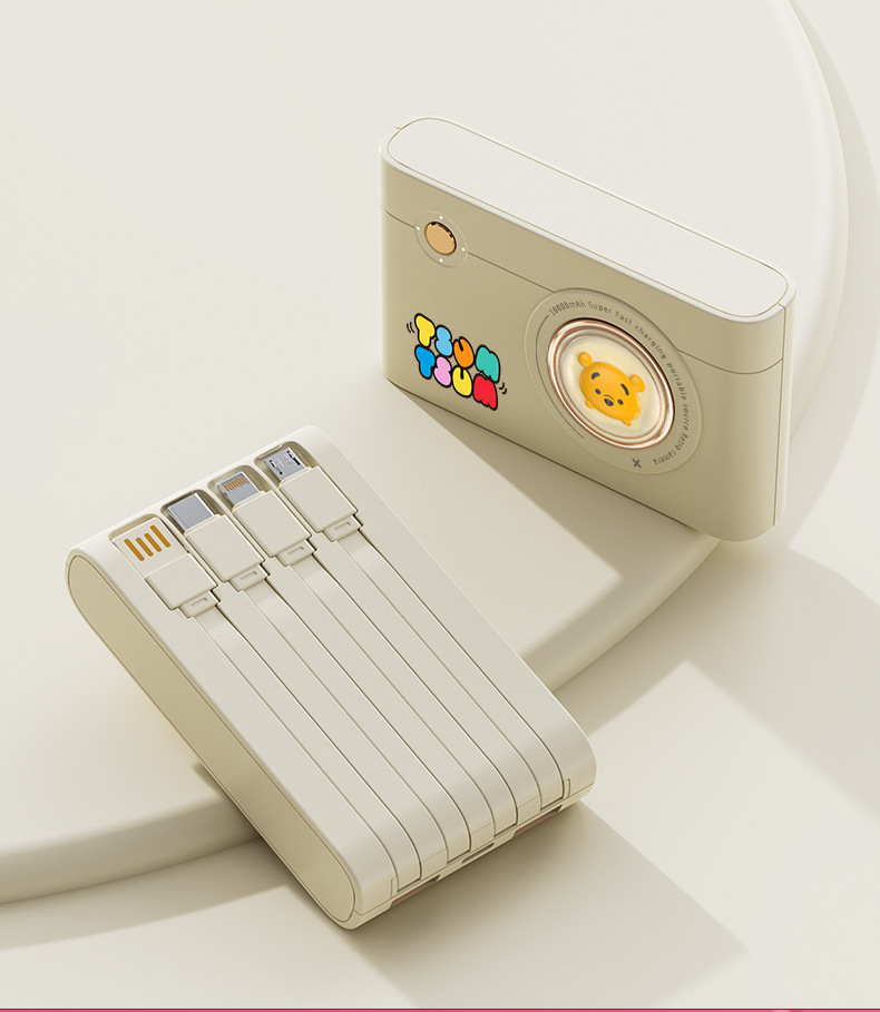 Disney power Bank 10W Super fast charging, large capacity, built-in cable, 10,000 mah, compatible with Huawei, Apple and Xiaomi pic 13