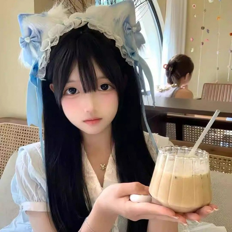 2D cat-ear hair band, Lolita headpiece, hair clip, cosplay comic exhibition Lolita hair band, maid beast ear hair accessory pic 5