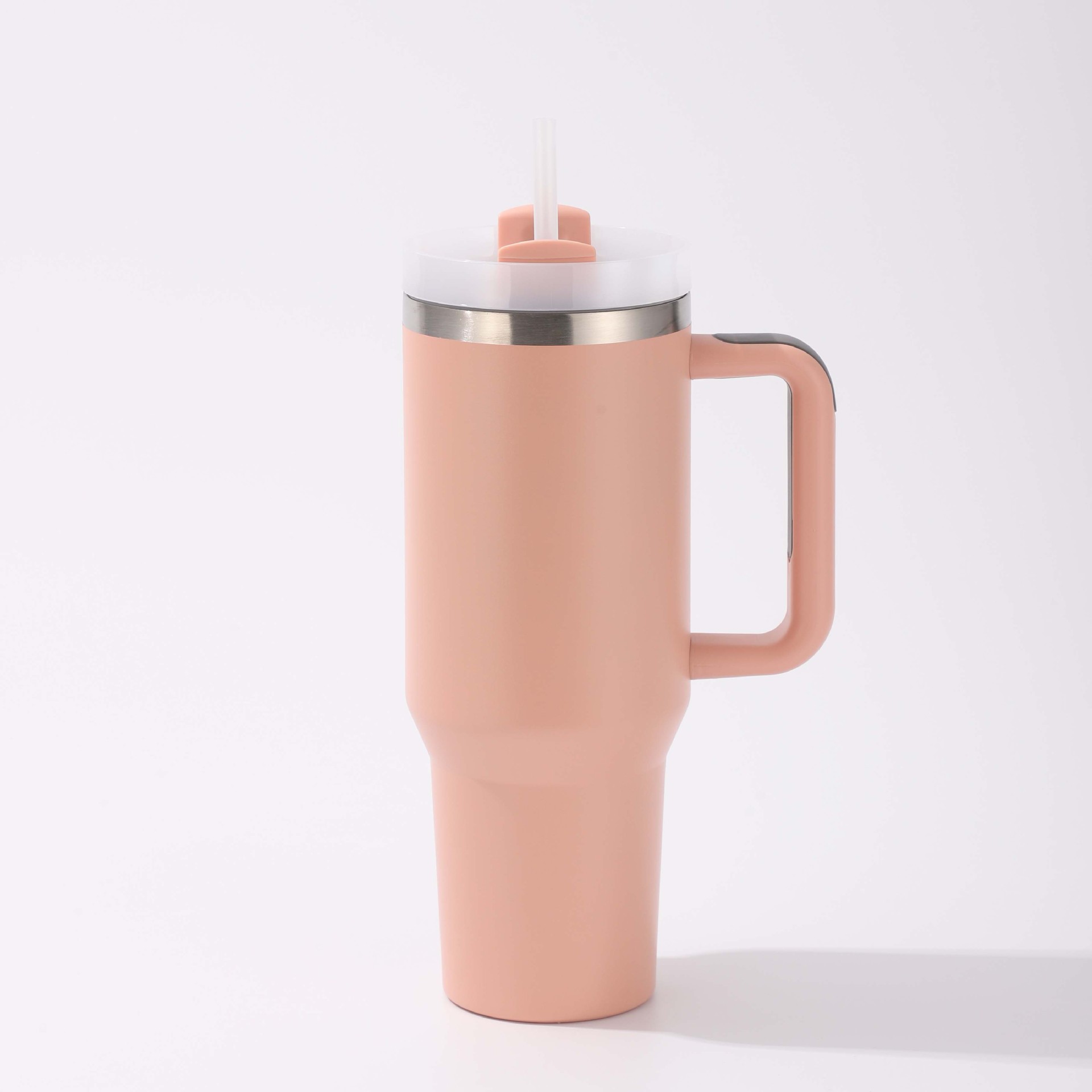 32oz大容量冰霸杯纯色户外车载带吸管汽车杯304不锈钢手柄保温杯详情3