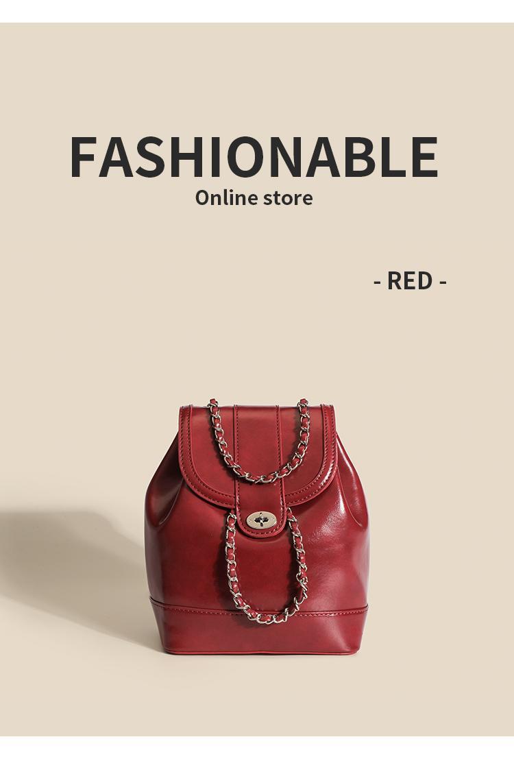 【直播专享】韩版小众链条双肩包2025新款女生旅行单肩包时尚通勤详情9