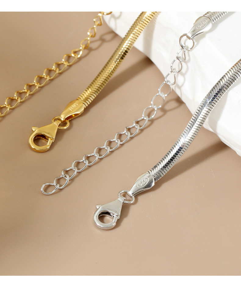 项链925纯银意大利蛇骨链锁骨链女高级感小众气质ins饰品配饰青岛详情13