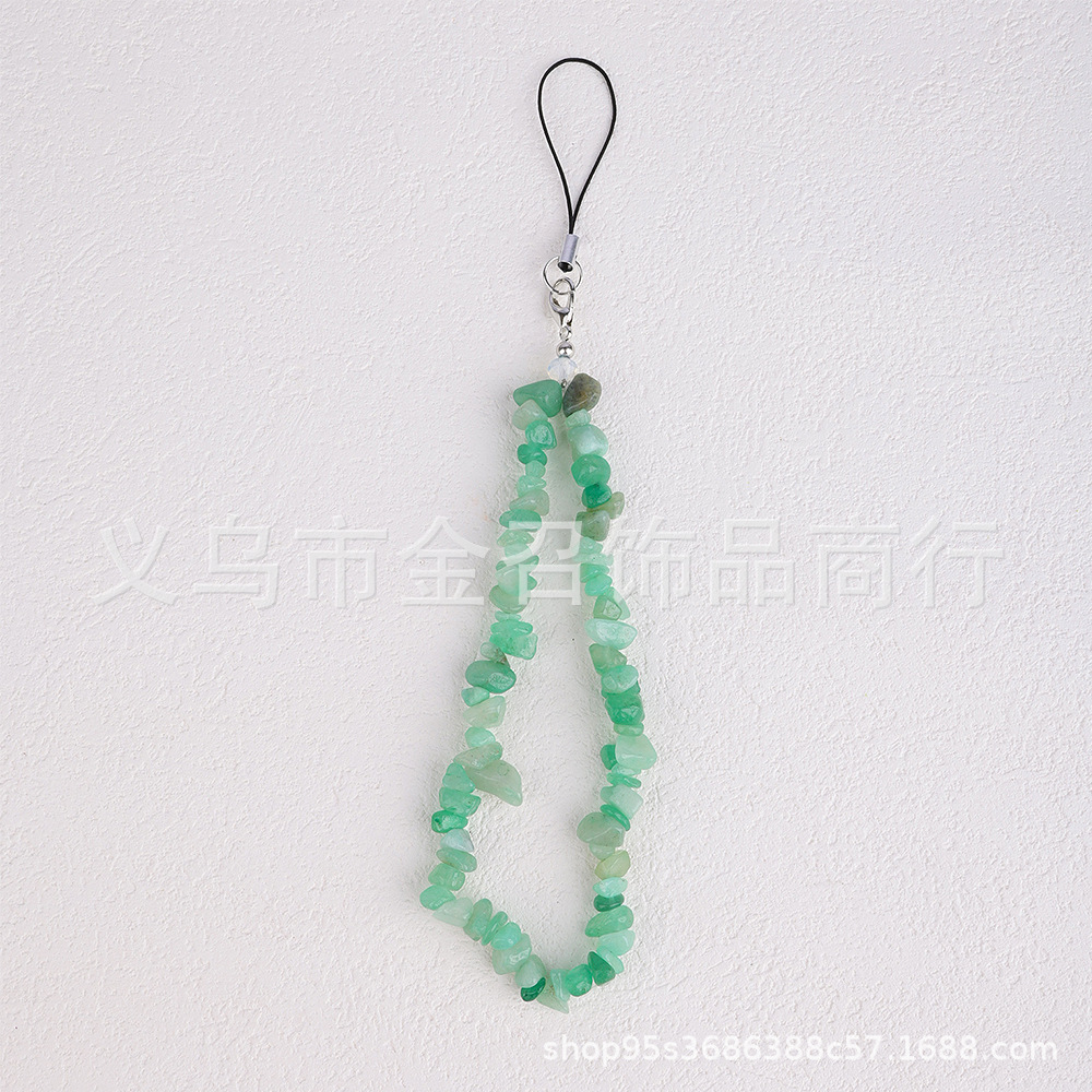 European and American ins crushed stone mobile phone chain, natural crystal mobile phone chain, DIY rose crystal amethyst beads mobile phone lanyard pic 12