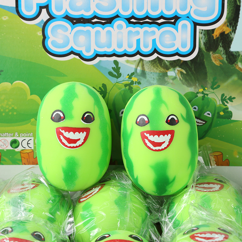 网红西瓜捏捏乐减压玩具创意水果玩偶西瓜条公仔摆件捏捏解压神器详情11