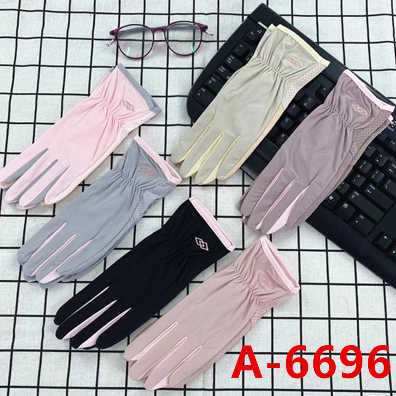 Wholesale of thin adult UV-resistant breathable full-finger gloves with anti-skating silk sleeves and exposed finger touch screens pic 2