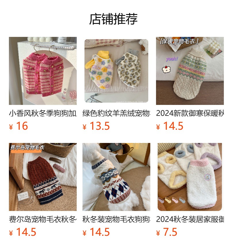 飞袖纱布宠物衣服加棉家居服小型犬小狗狗秋冬装保暖小猫咪猫衣服详情1