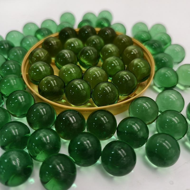 Deep green glass beads, scattered beads, pendants, small pieces, liu-shaped marbles, special sale, decorative landscape glass packaging materials, factory direct sales pic 3