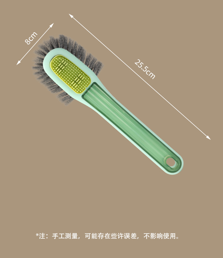 双刷头鞋刷无死角去污刷鞋专用神器不伤鞋多功能家用生胶软毛刷详情11