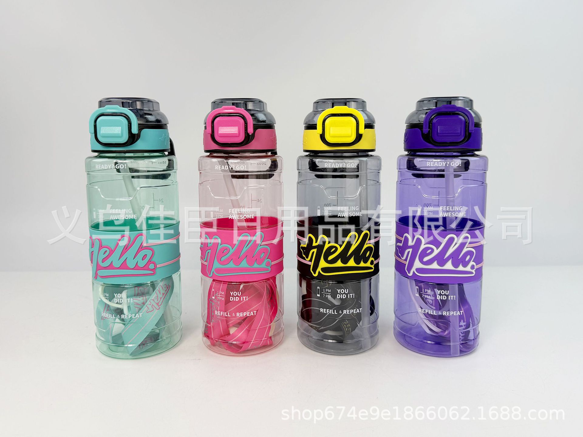 Foreign trade wholesale, high appearance level, space cup, sports water bottle, dopamine, cute, large capacity straw, mouth, bouncing lid, portable pic 8