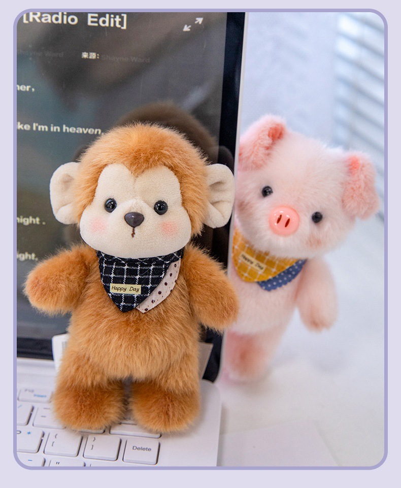 Cute little lamb cream puffs, plush animal pendants, rabbit dolls, keychains, cartoon doll bags, decorative gifts pic 21