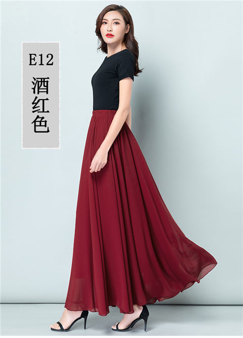 New fashionable, bright red MIDI dress for summer and spring, high-waisted and slimming, chiffon MIDI dress, mid-length beach style pic 17