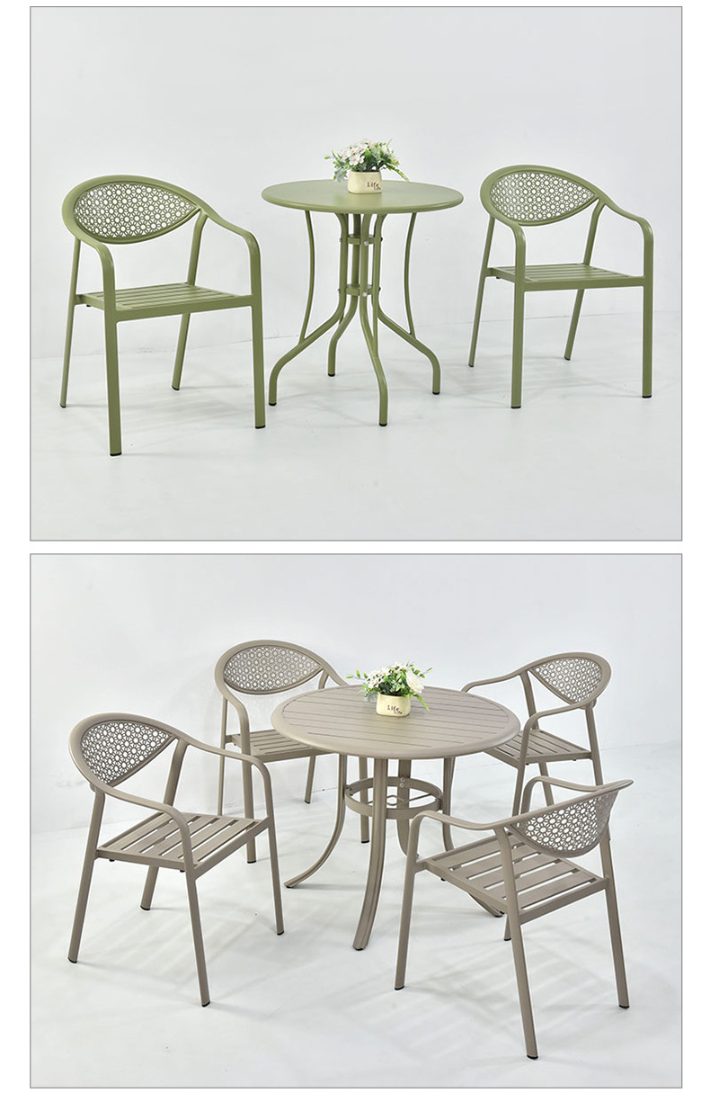 户外椅子休闲单椅室外庭院会议凳子铁艺家用靠背椅阳台铝合金椅详情12