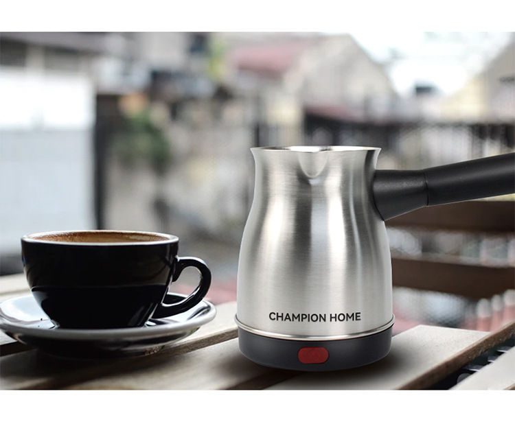 Factory direct sales of 0.8L split stainless steel electric coffee pot from Turkey, Middle East, customized with anti-dry-burning and anti-overflow functions pic 5