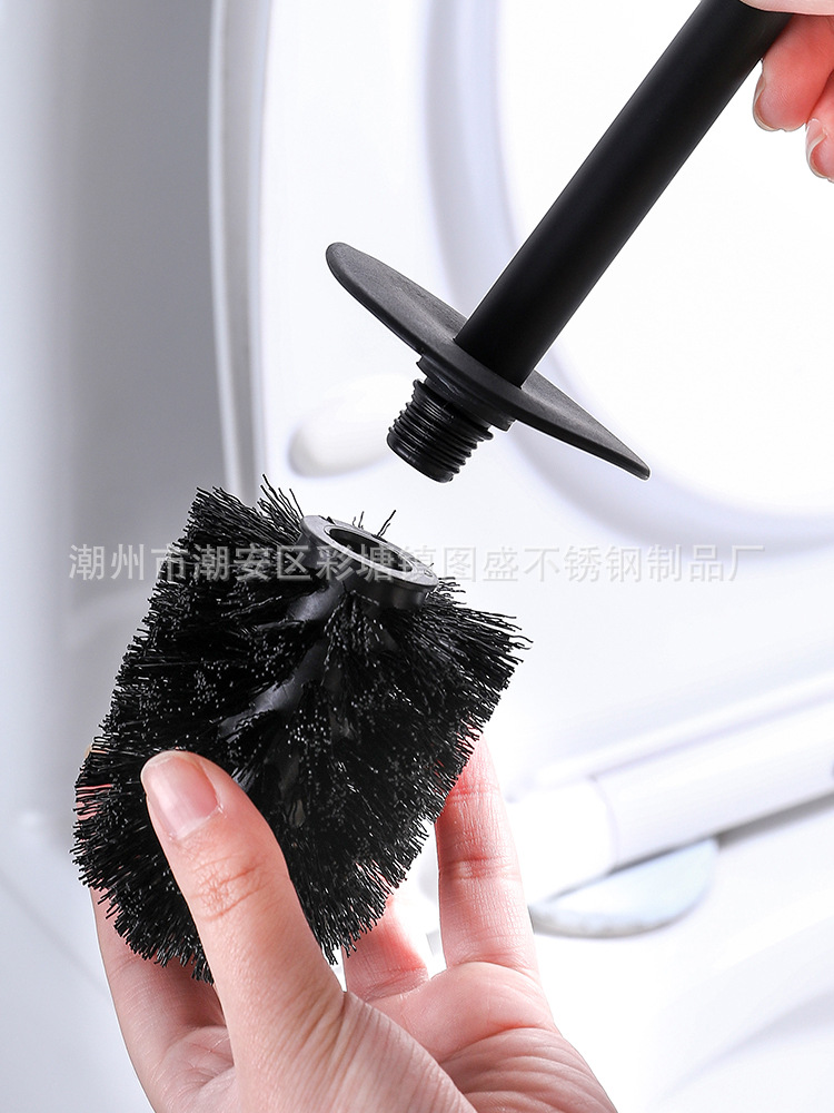 亚马逊跨境马桶刷家用无死角厕所刷子壁挂式上墙式替换头卫生间详情6