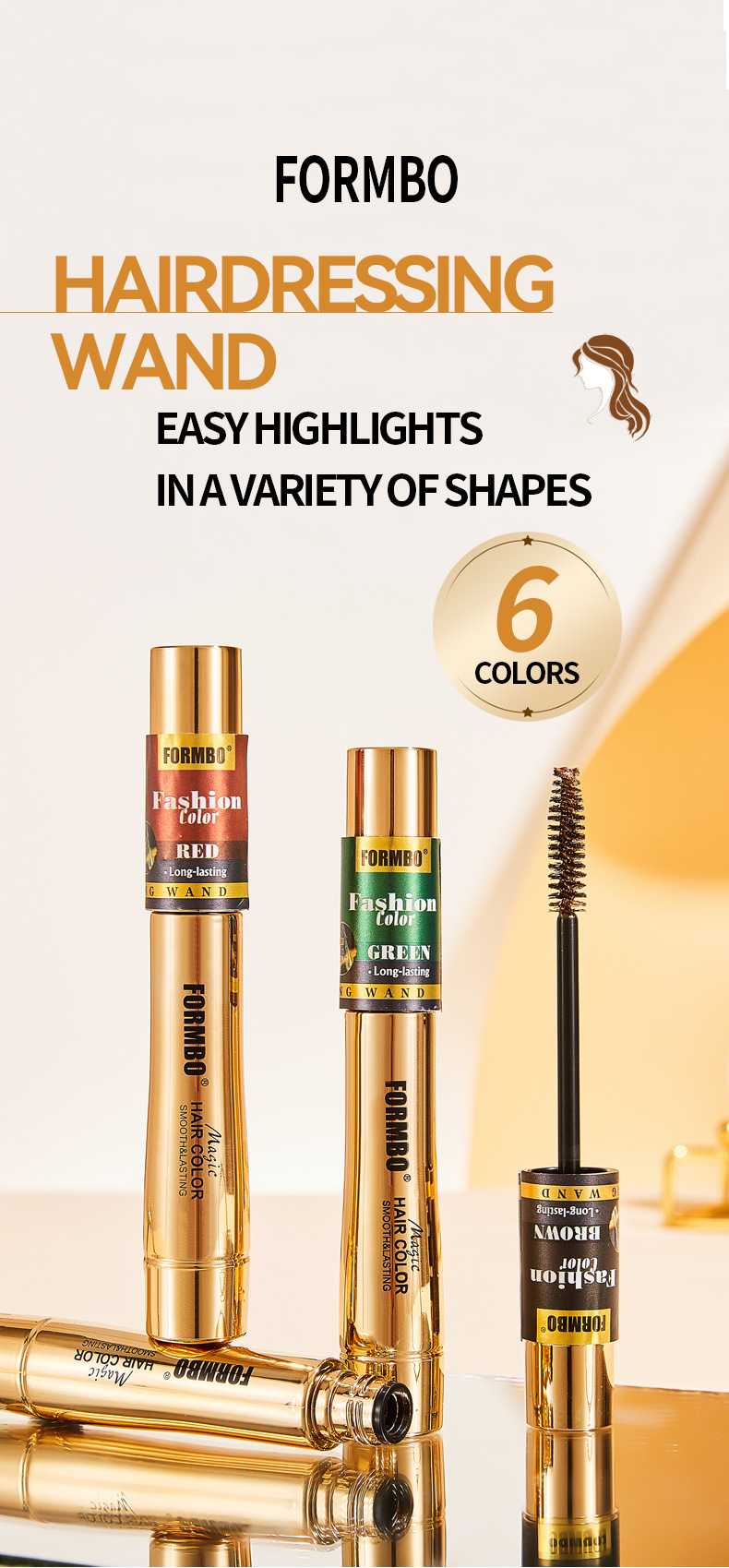 Cross-border exclusive FORMBO hair care sticks for temporary hair care without damaging hair, easy to dye eyebrows and eyelashes, wholesale of hair care sticks pic 2