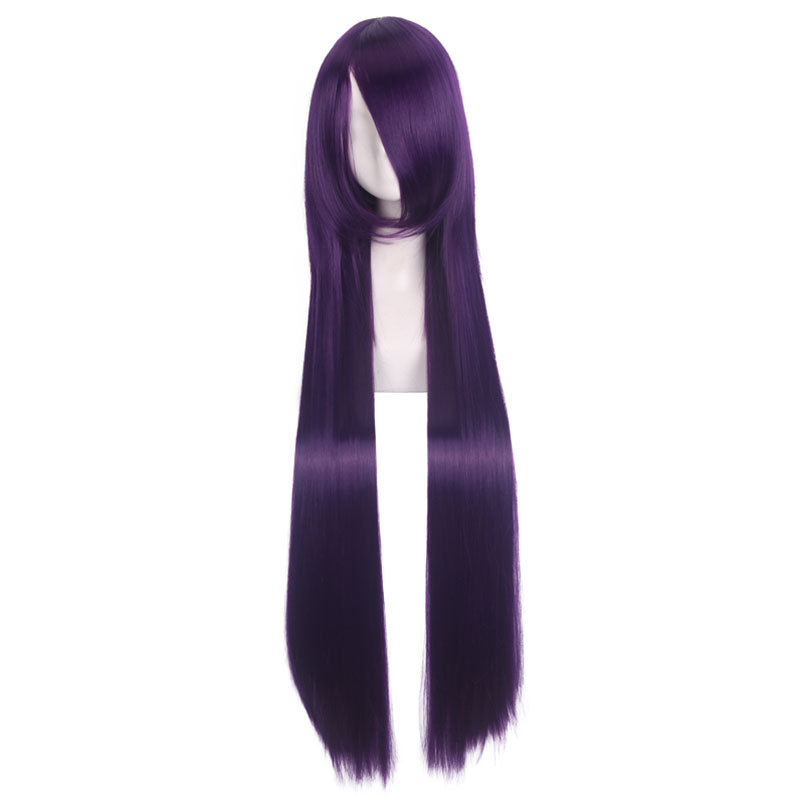 Anime wigs, European and American 100CM wigs, cosplay all-purpose long straight hair for women, multi-color long straight hair manufacturer wholesale pic 4