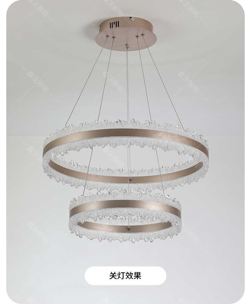 全光谱客厅吊灯意式轻奢圆环led大厅主灯设计师样板房卧室餐厅灯详情19