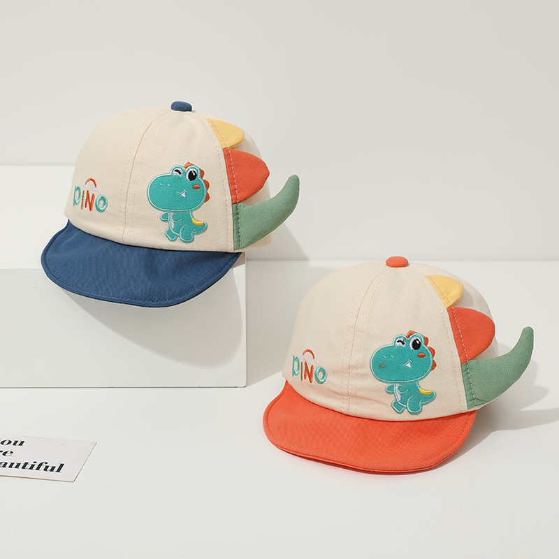 小恐龙宝宝鸭舌帽婴儿帽子春秋季男宝宝鸭舌帽可爱卡通遮阳童帽详情5