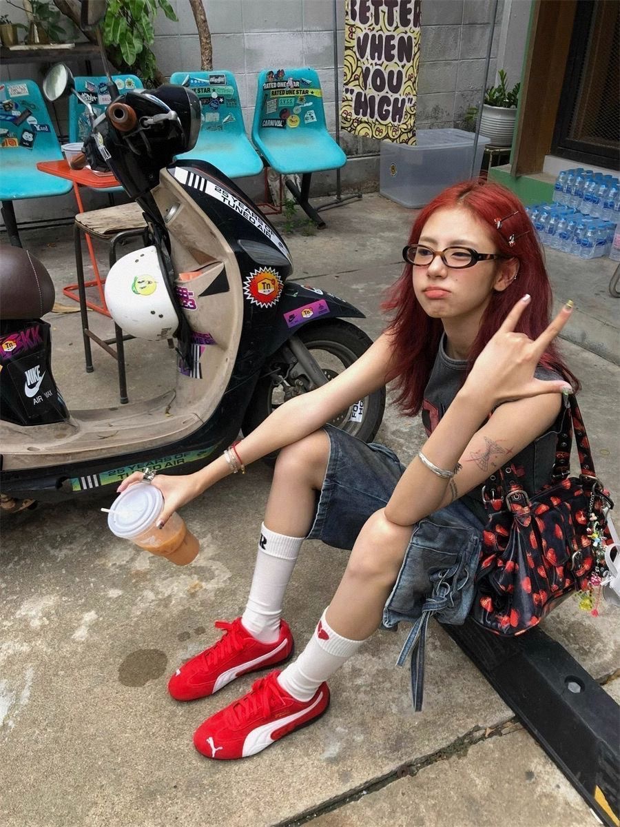 纯原openyy联名朴彩英同款PM赛车鞋低帮百搭情侣男女运动休闲鞋详情48